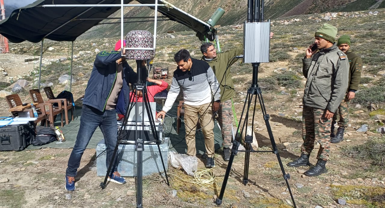 Glimpse of Trial of Counter Drone System at Chitkul , Himachal Pradesh at Altitude of approx.. 12,500 feet