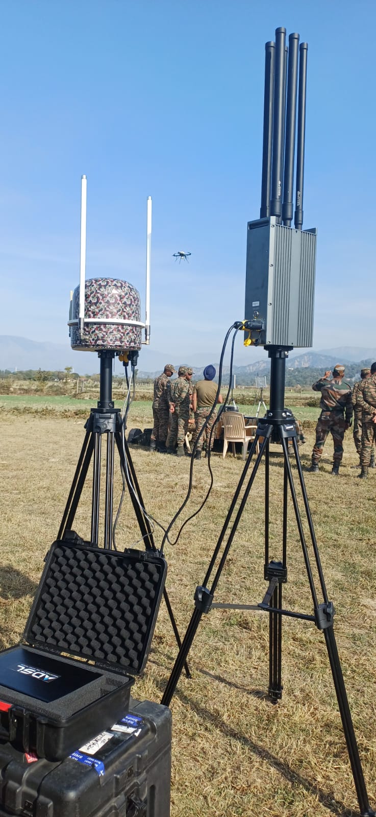Glimpse of Trial of Jammer System at Pathankot for mounting with L70 Gun System