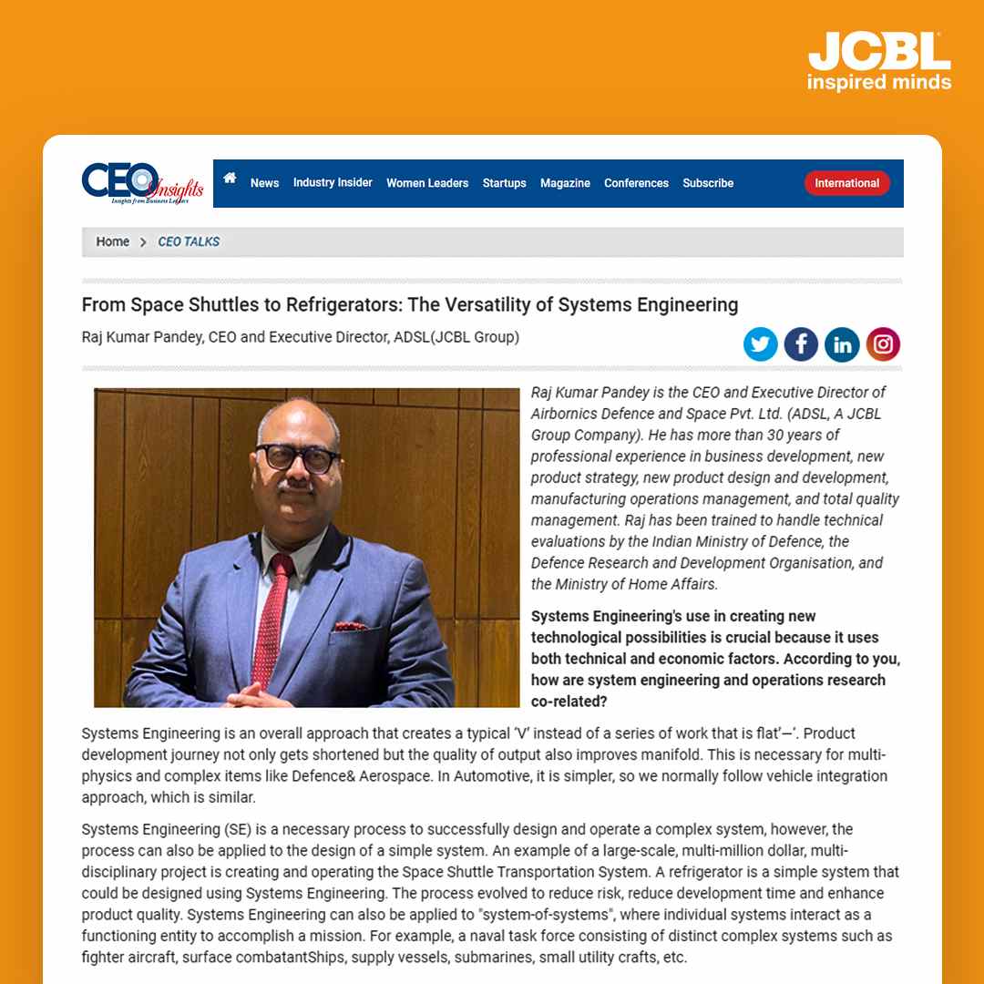 From Space Shuttles to Refrigerators: The Versatility of Systems Engineering