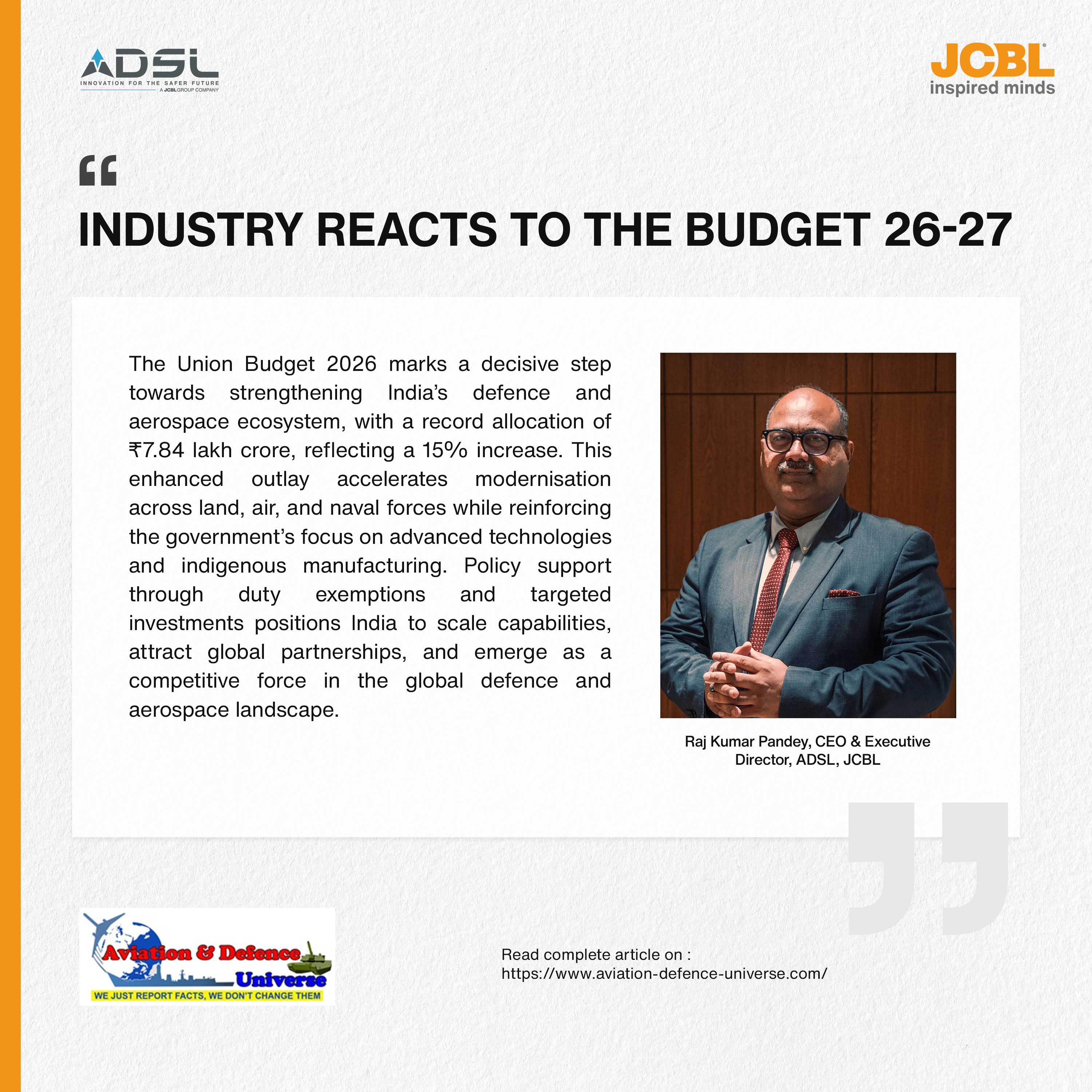 Industry Reacts to The Budget 26-27