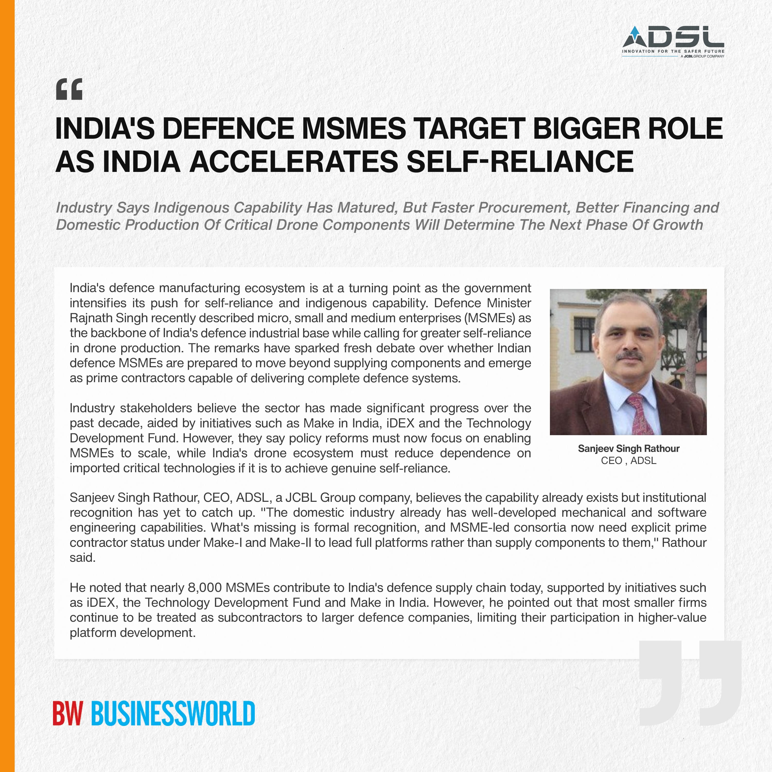India's Defence MSMEs Target Bigger Role As India Accelerates Self-Reliance