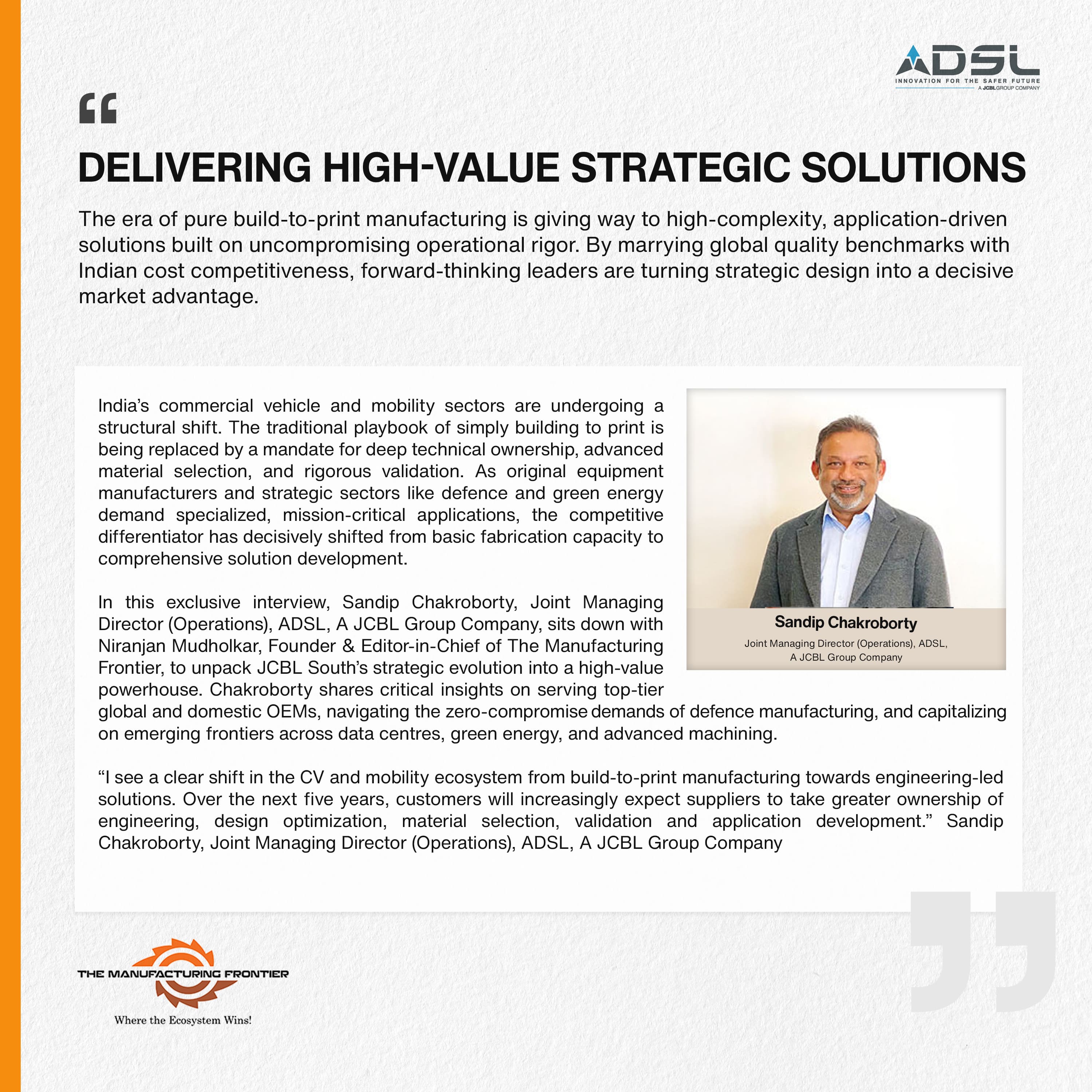 Delivering High-Value Strategic Solutions